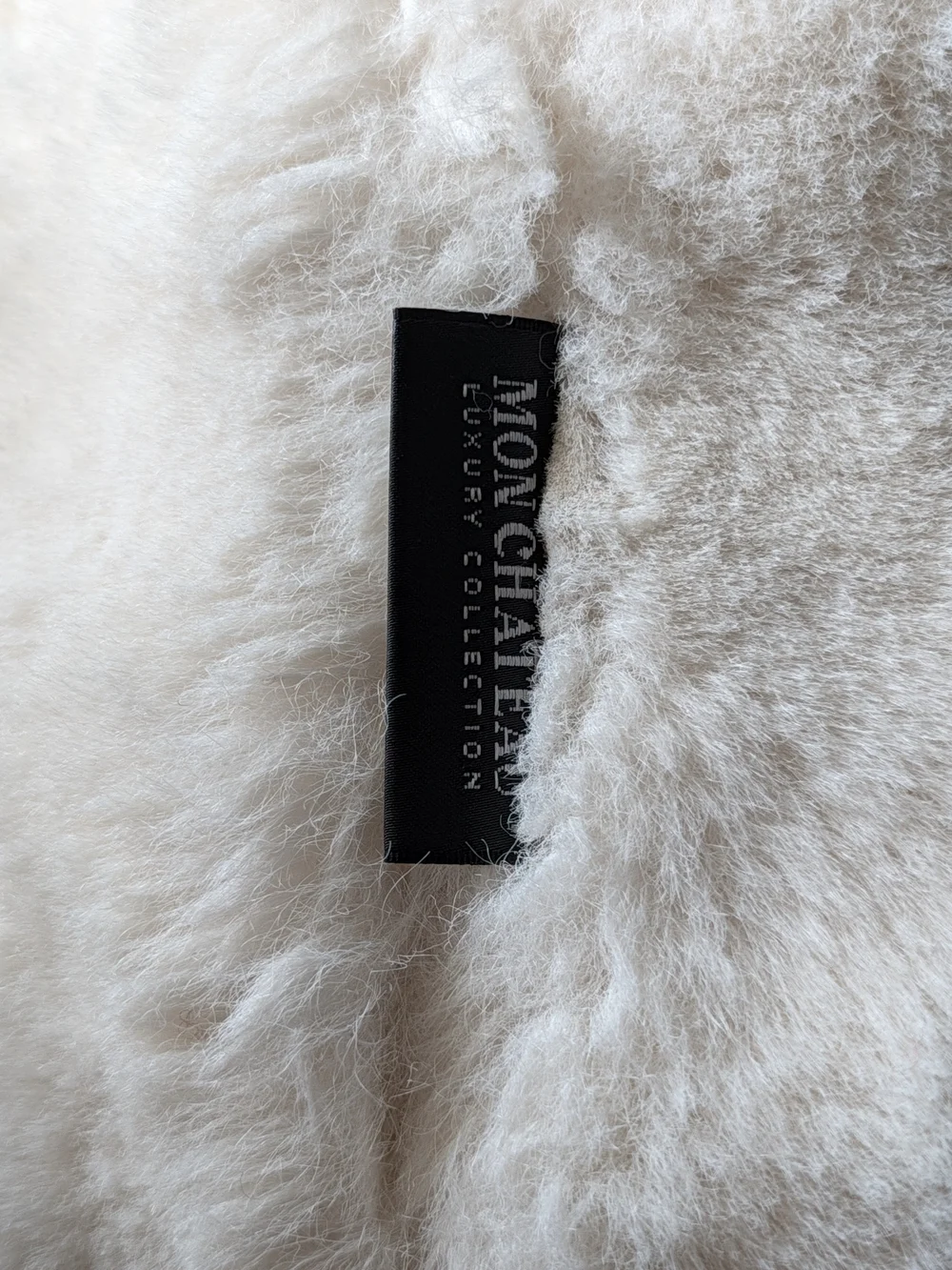 Mon Chateau Faux : Fur Lumbar Pillow Ivory Cream Decorative Throw Pillow